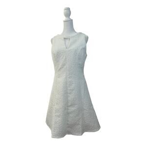 White House Black Market Dress 6 Sleeveless A-Line Keyhole Neck Fit & Flare WHBM